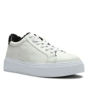 NEW Schutz Kristin Leather Sneaker White